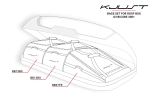 KJUST BAGS SET 3 PCS FOR ROOF BOX G3 BICUBE 300+