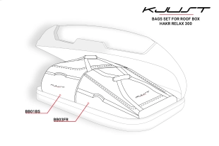 KJUST BAGS SET 2 PCS FOR ROOF BOX HAKR RELAX 300
